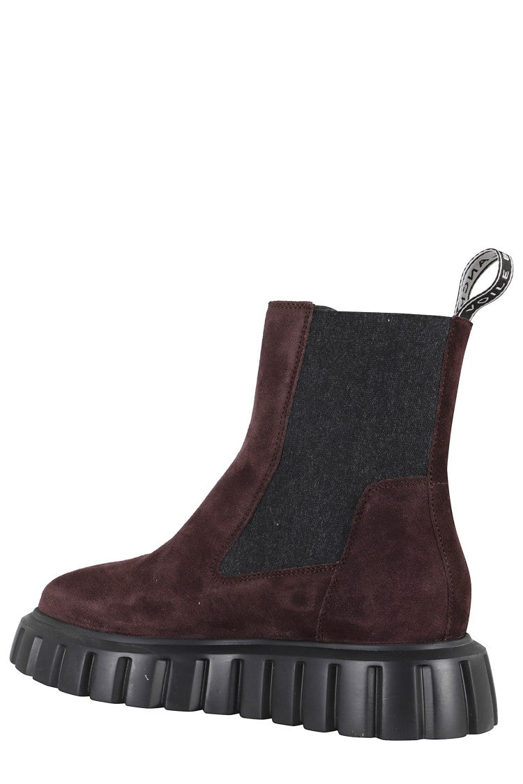 Voile Blanche Burgundy Suede Chelsea Boots