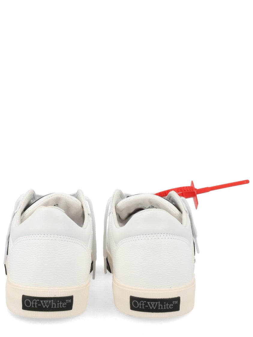 Off-White Vulc Low Black Accents Zip Leather Sneakers