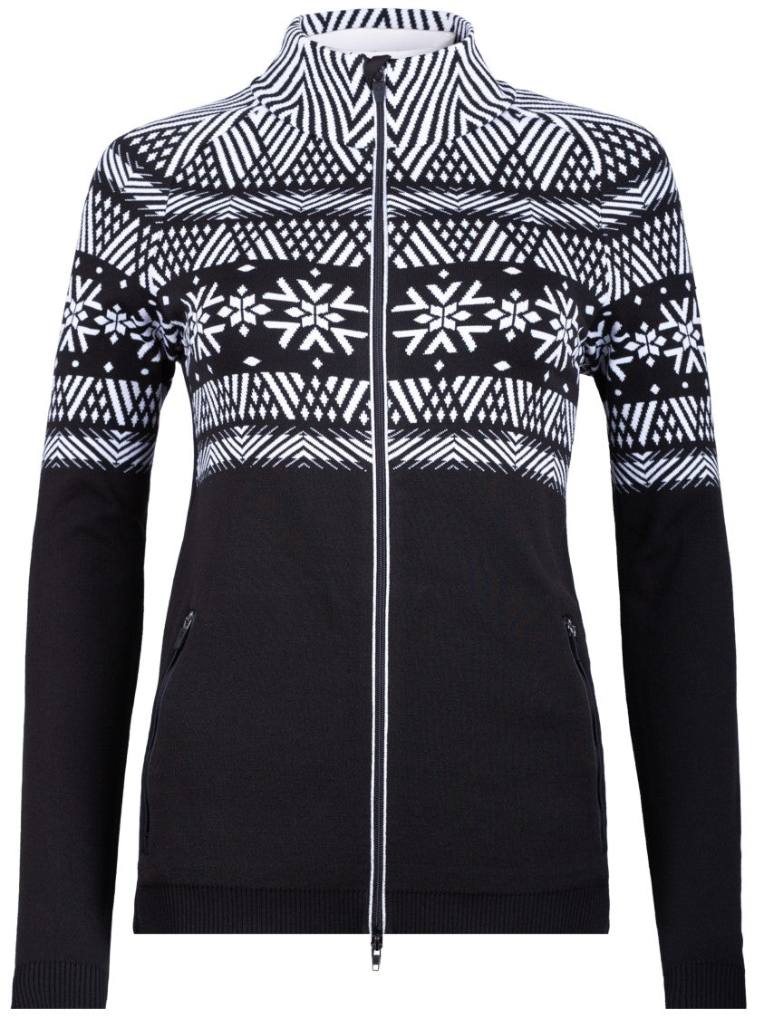Newland Fitted Long-Sleeved Zip-Up Jacket With Geometric Pattern