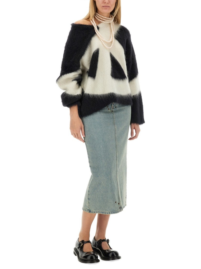 Moschino Abstract Design Oversized Sweater