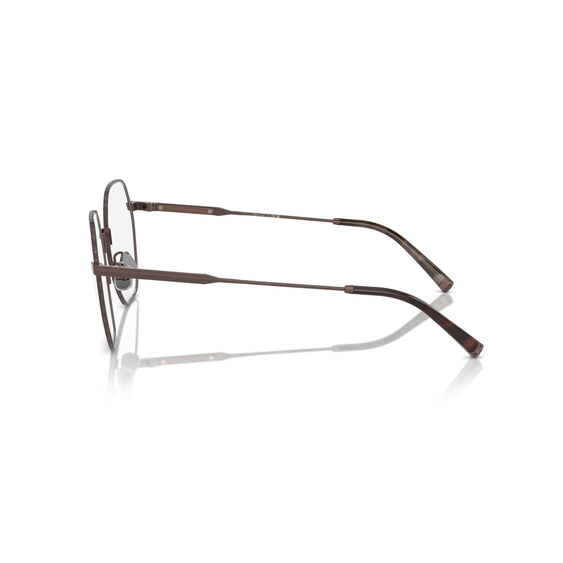 Brunello Cucinelli 0Bc1001t Thin Geometric Titanium Eyeglasses With Adjustable Nose Pads