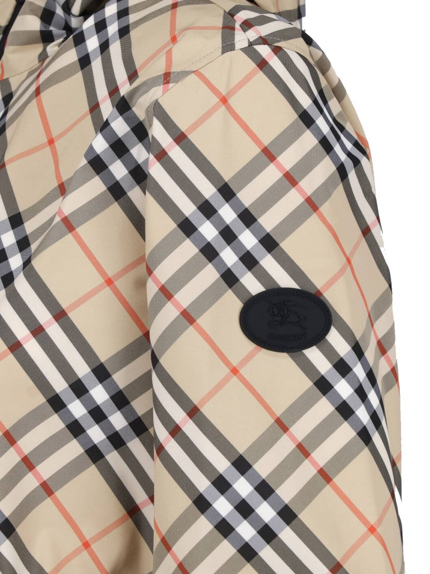 Burberry Multicolor Check Hooded Technical Jacket