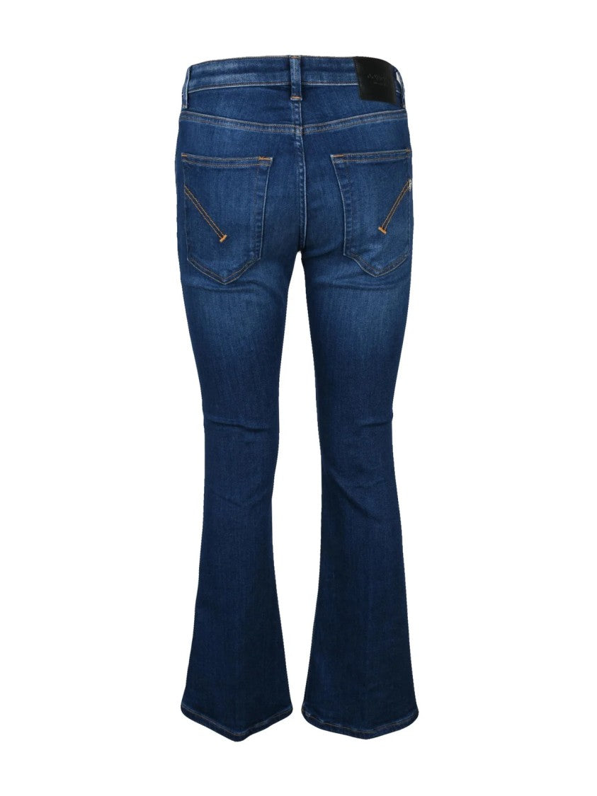Dondup Mandy Blue Classic Flared Cotton-Blend Jeans
