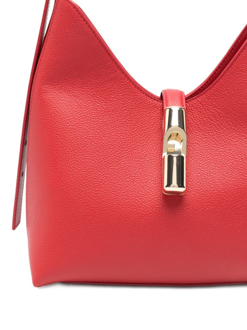Furla Red Gold-Tone Hardware Shoulder Bag