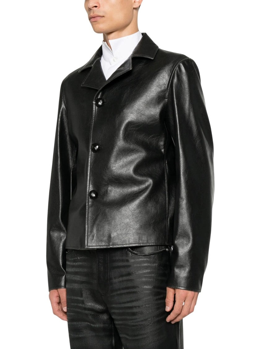 Mm6 By Maison Margiela Sleek Black Sports Jacket With Structured Fit