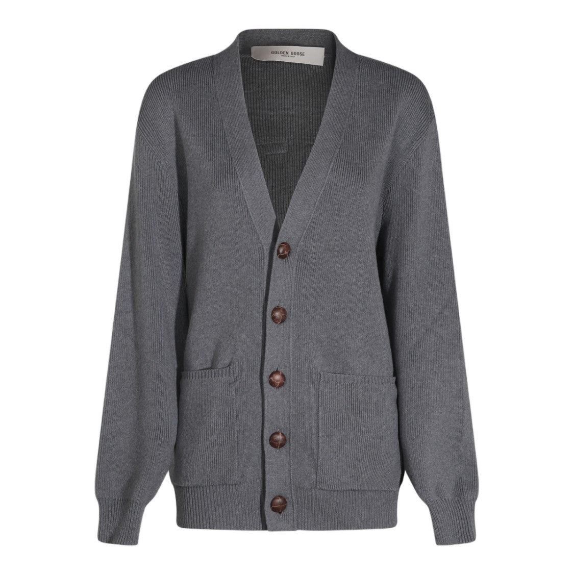 Golden Goose Relaxed Deep V-Neck Knit Cardigan