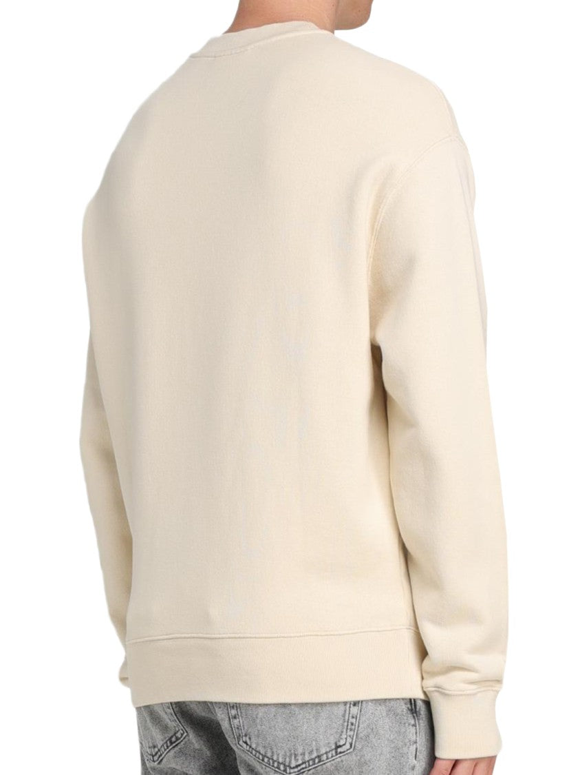 Maison Kitsuné Relaxed Fit Long-Sleeve Sweatshirt With Hand-Drawn Floral Design