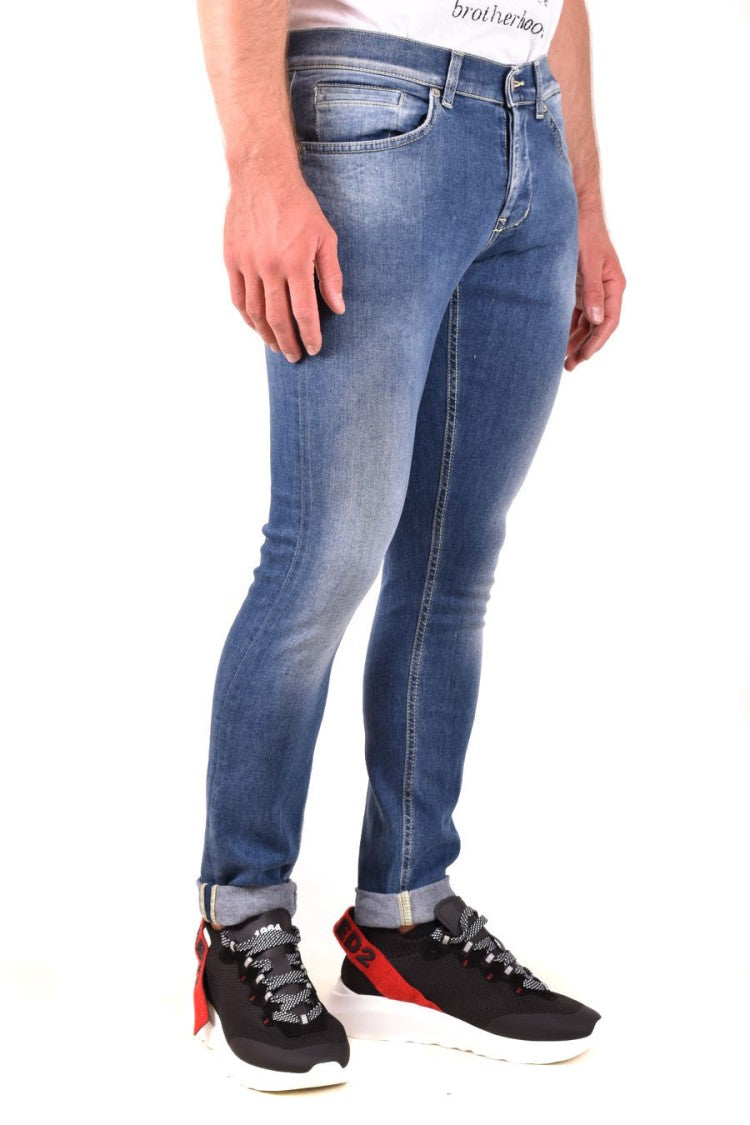 Dondup Slim Fit Denim Jeans With Classic Blue Wash