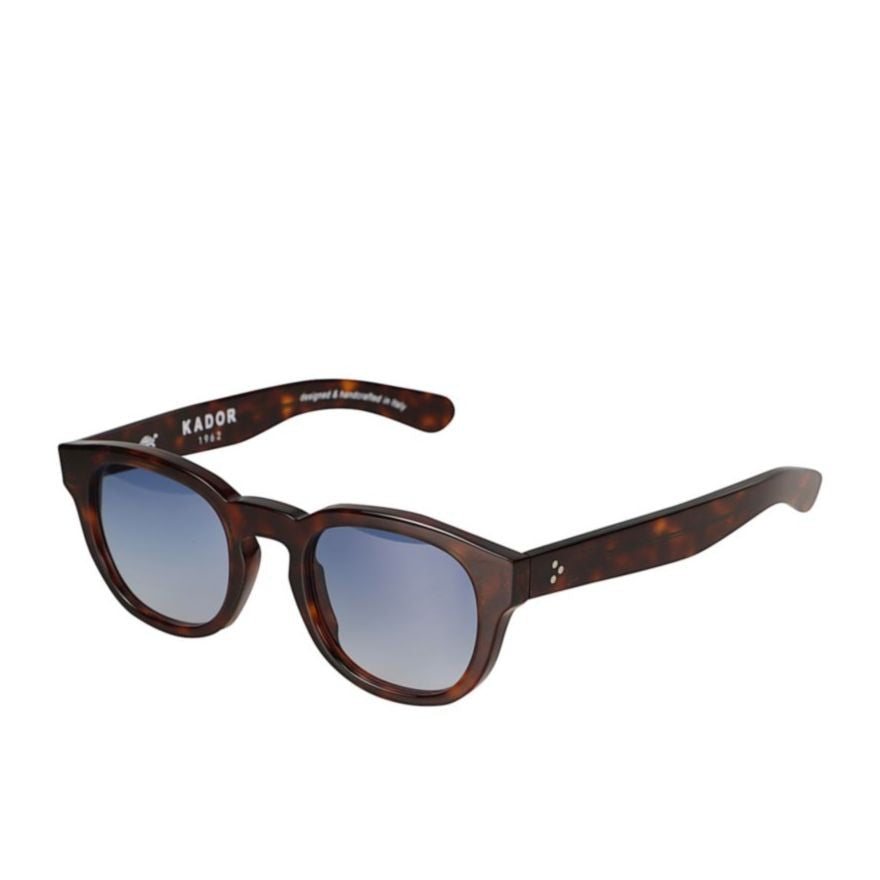 Kador Kosmo Star Round Tortoiseshell Sunglasses With Gradient Blue Lenses