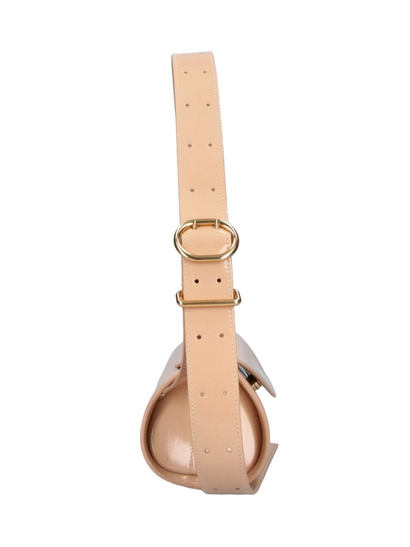 Jil Sander Beige Large Cannolo Calfskin Shoulder Bag