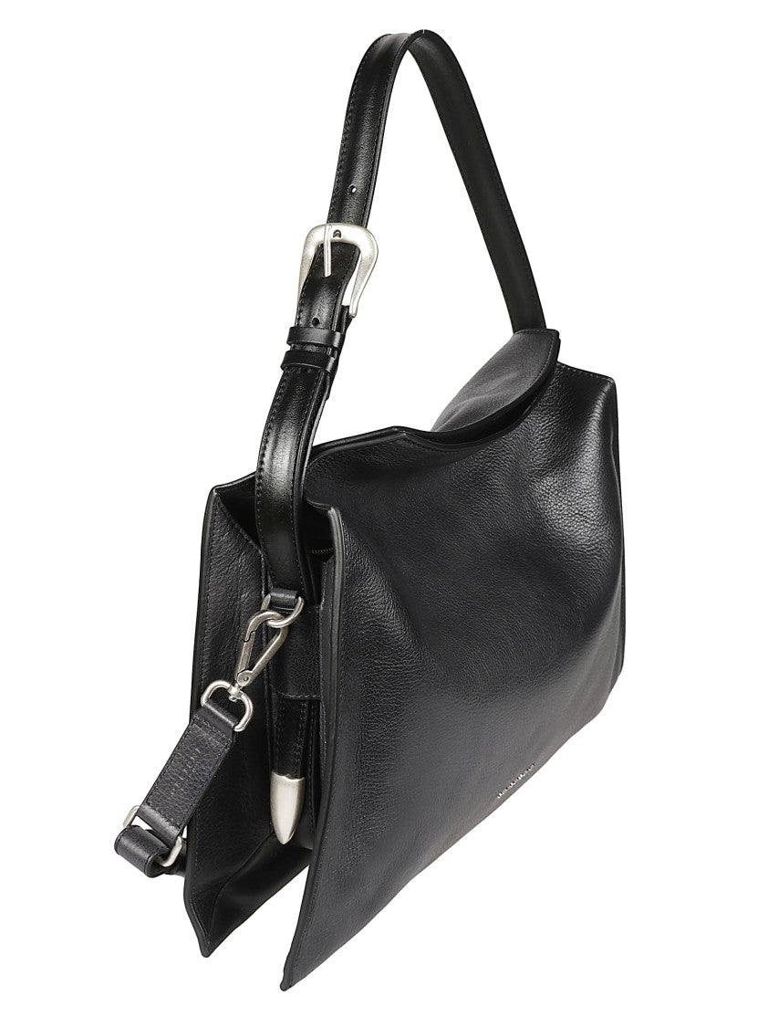 Orciani Trinity Medium Trapezoidal Calfskin Shoulder Bag