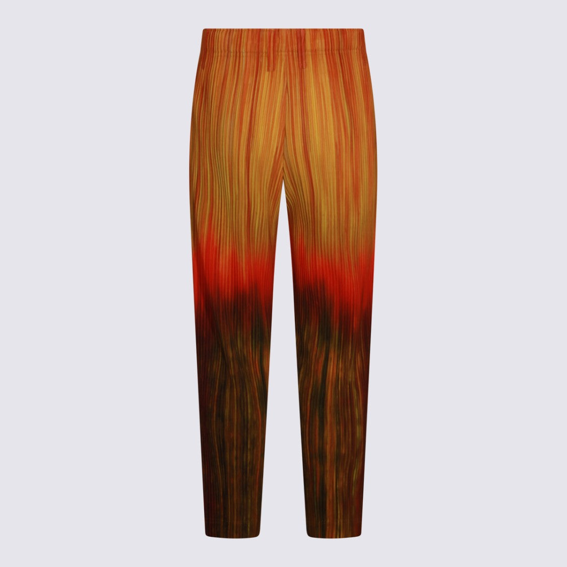 Homme Plissé Issey Miyake Pleated Trousers With Gradient Color Transition And Tapered Fit