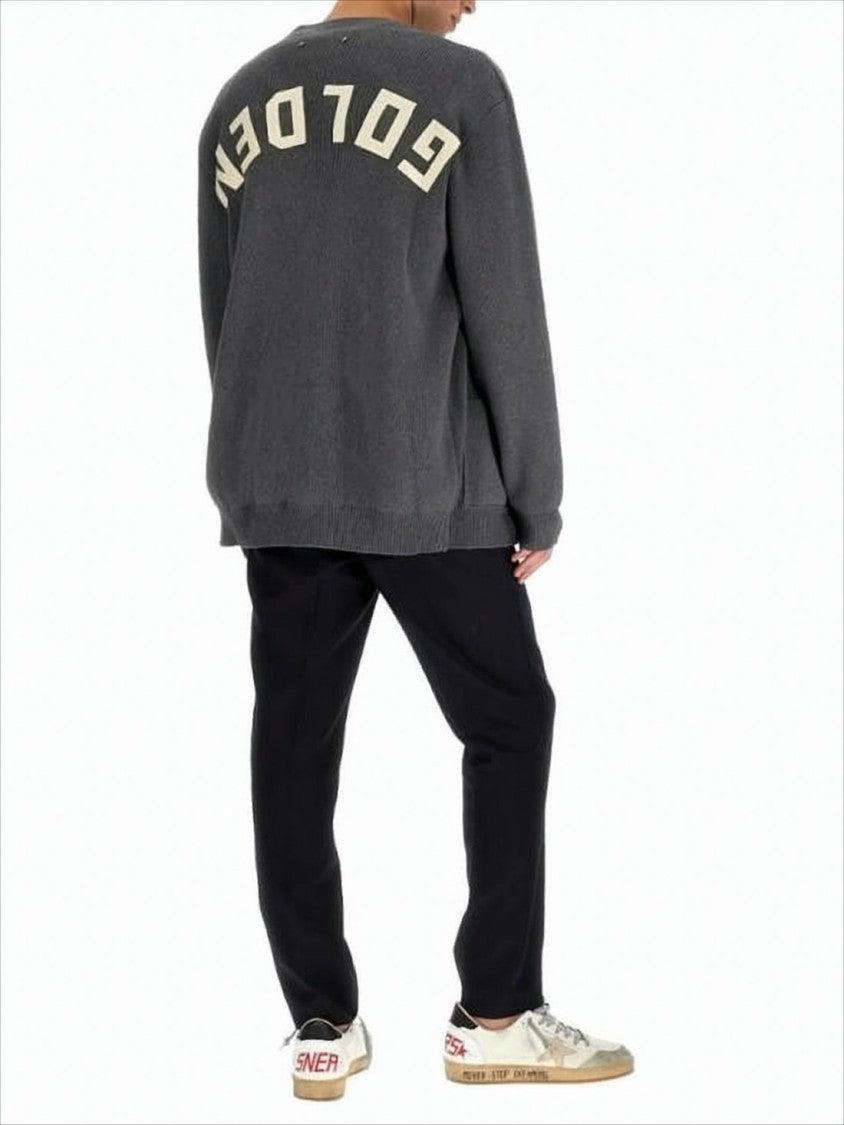 Golden Goose Relaxed Fit V-Neck Cardigan With Bold Lettering