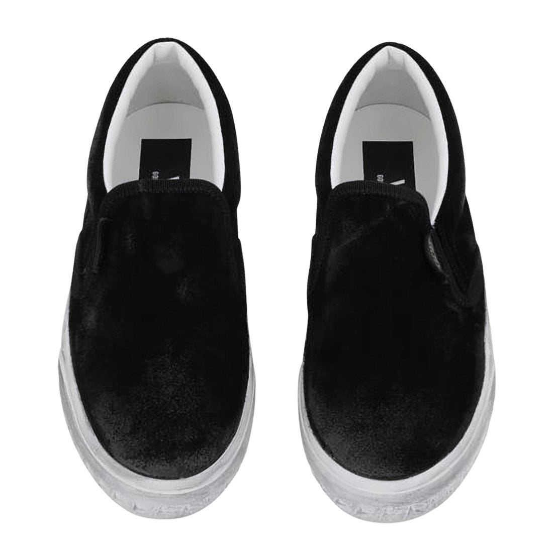 Golden Goose Slip-On Distressed Black Suede Sneakers