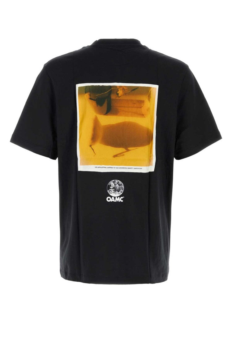Oamc Black Cotton T-Shirt