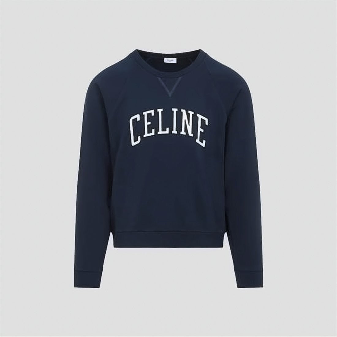 Celine Long Sleeve Crewneck Sweatshirt With Bold Logo Detail