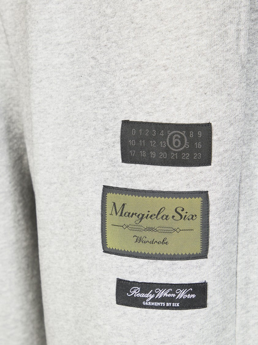 Mm6 By Maison Margiela Light Grey Three Patches Sweatpants