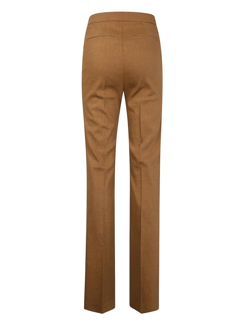 Pinko Tailored Brown Trousers With Front Pleats