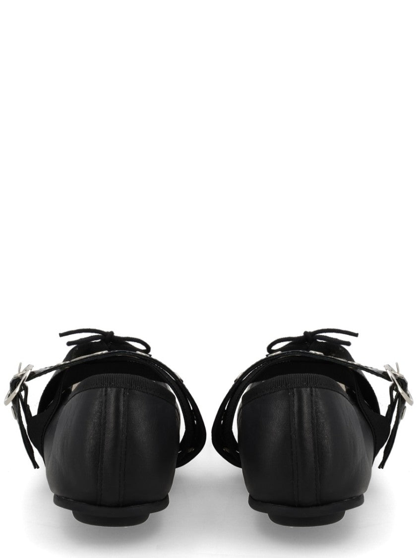 Repetto Ballet Twist Mary Jane Bow Leather Flats