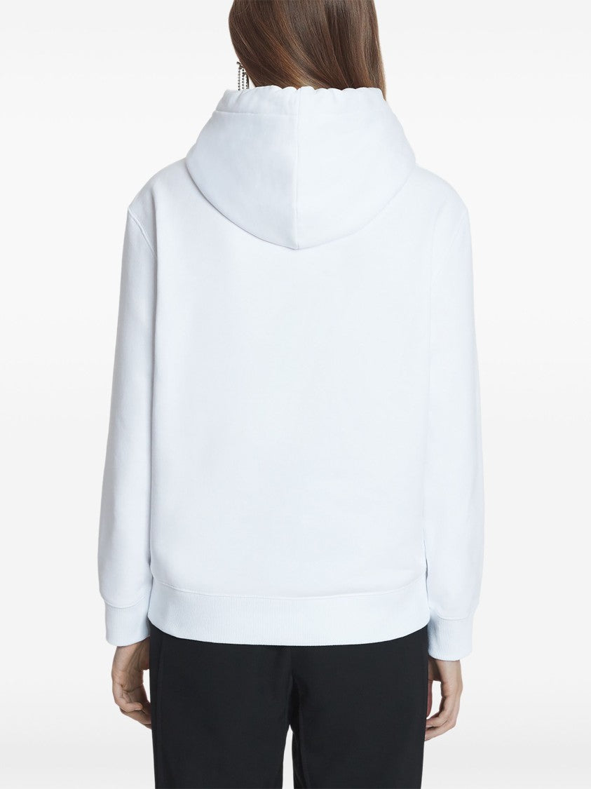 Lanvin White Hoodie Logo Manuscrit Sequined Hoodie