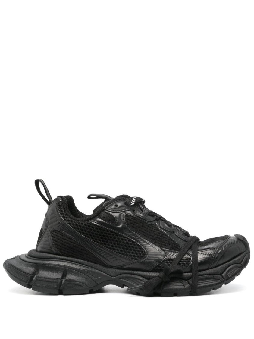Balenciaga Black 3Xl Mesh Panel Reflective Sneakers