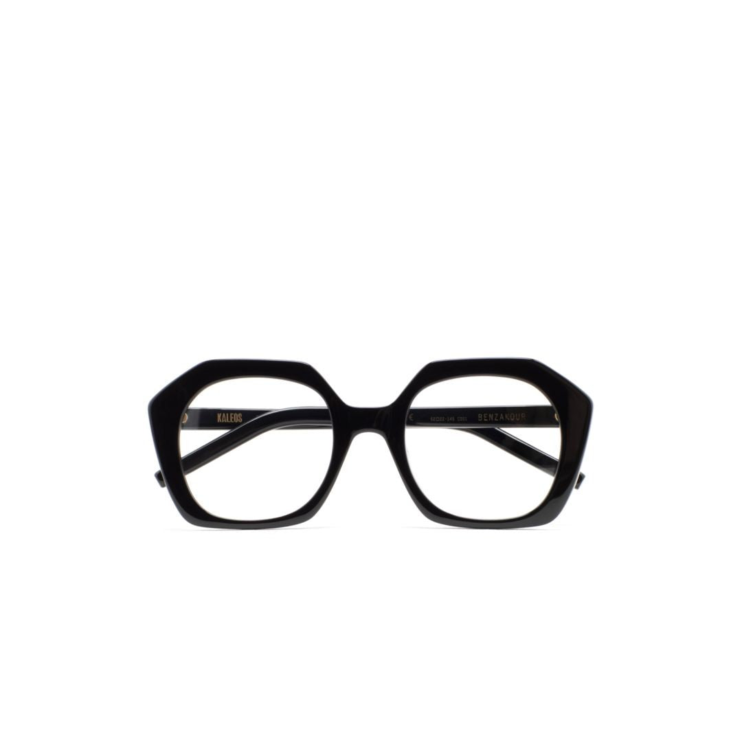 Kaleos Benzakour Bold Geometric Hexagonal Black Sunglasses
