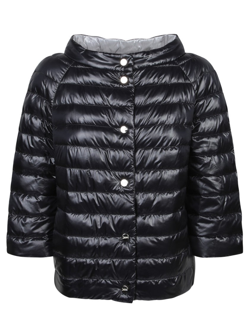 Herno Reversible Ultralight Nylon Cape With Quilted Design