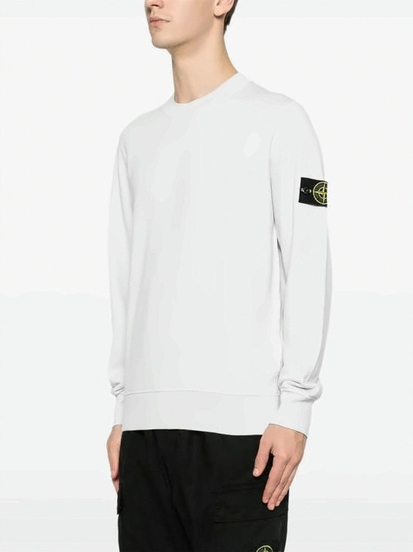 Stone Island Long-Sleeve Crewneck Sweatshirt With Compass Patch