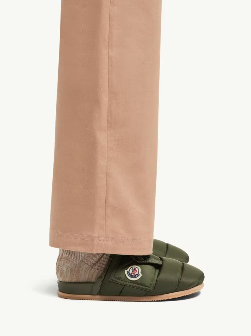 Moncler Mon Pocket Logo Patch Padded Down Mules