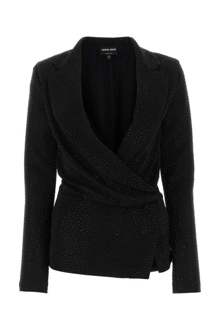 Giorgio Armani Embellished Crepe Blouse