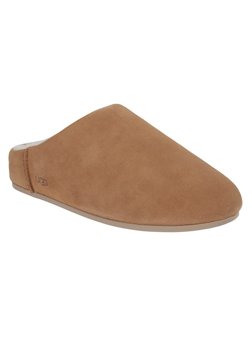 Ugg Slip-On Sandals With Smooth Suede Exterior