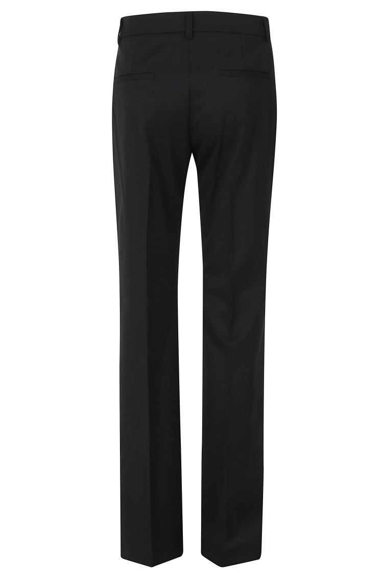 Seventy Black Straight-Fit Wool-Blend Formal Pants