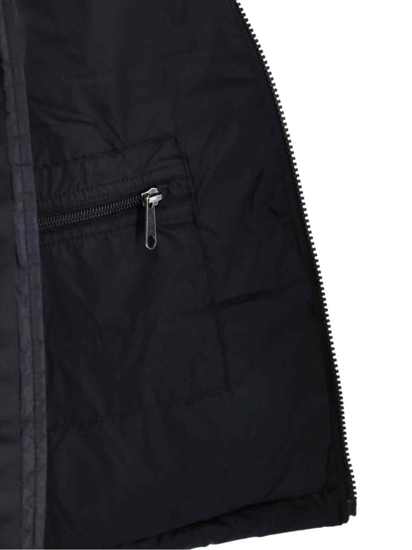 The North Face Quilted Black Down Coat With Removable Hood