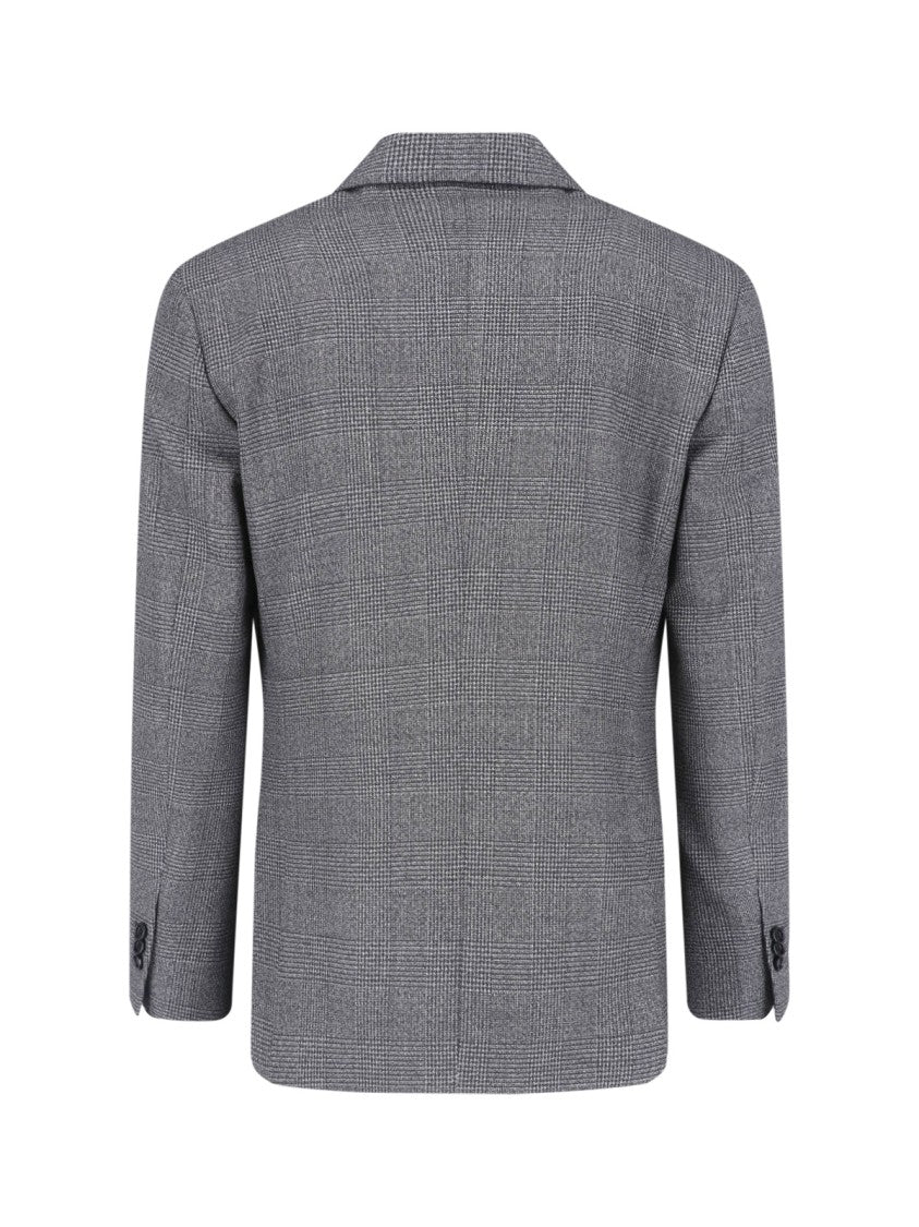 Lardini Grey Pied De Poule Double Breasted Blazer