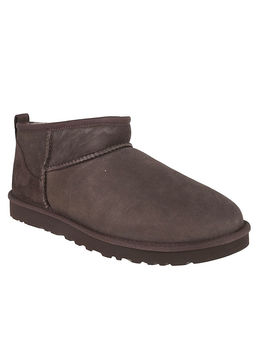 Ugg Waterproof Brown Ankle Boots With Plush Lining And Durable Sole
