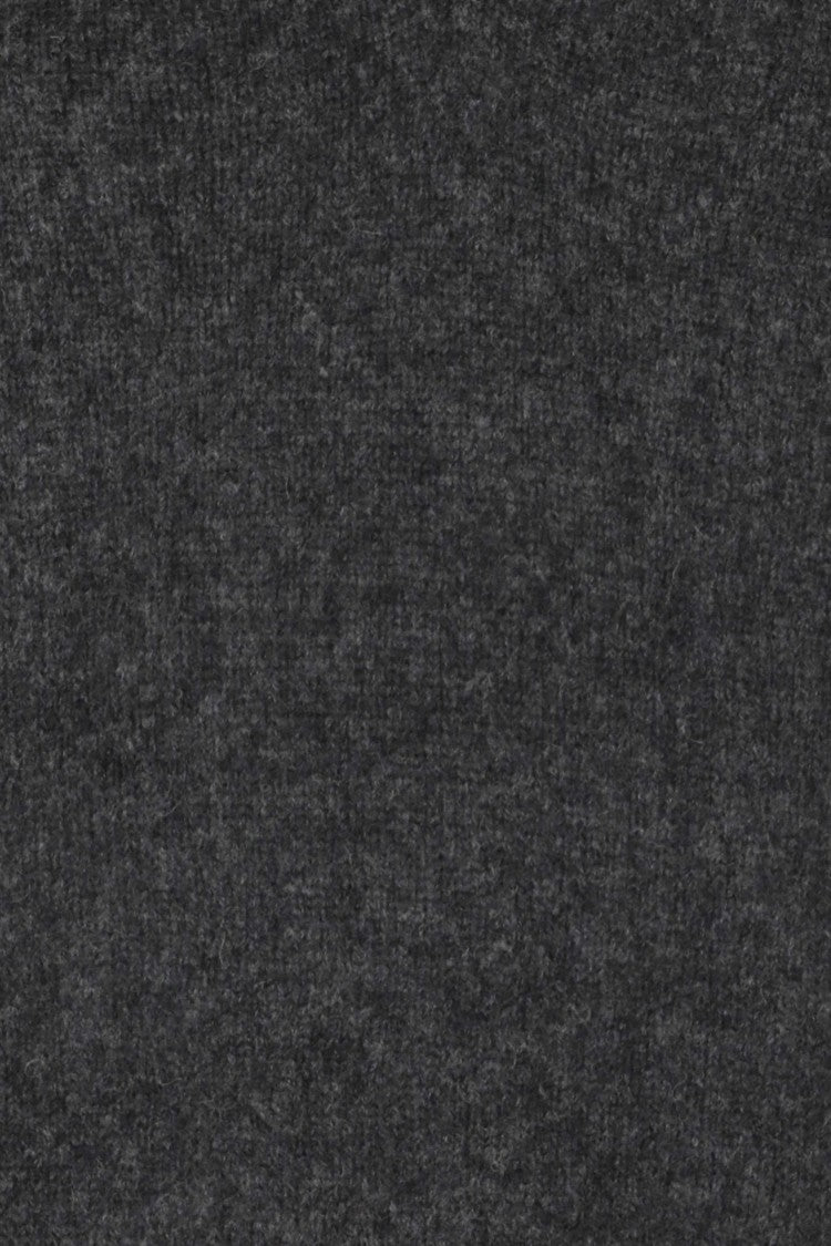 Roberto Collina Anthracite Scollo V Ml Cropped Wool-Blend Sweater