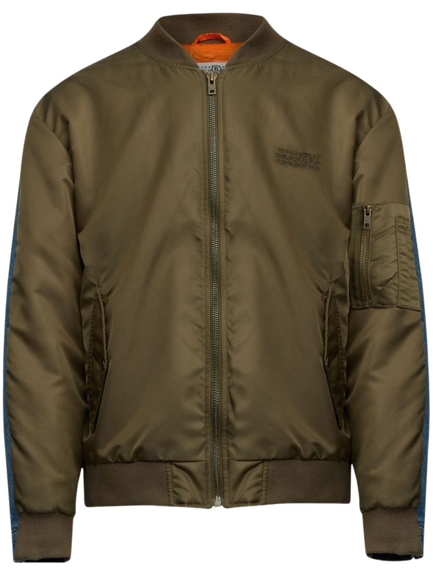 Mm6 By Maison Margiela Chocolate Brown Bomber Jacket