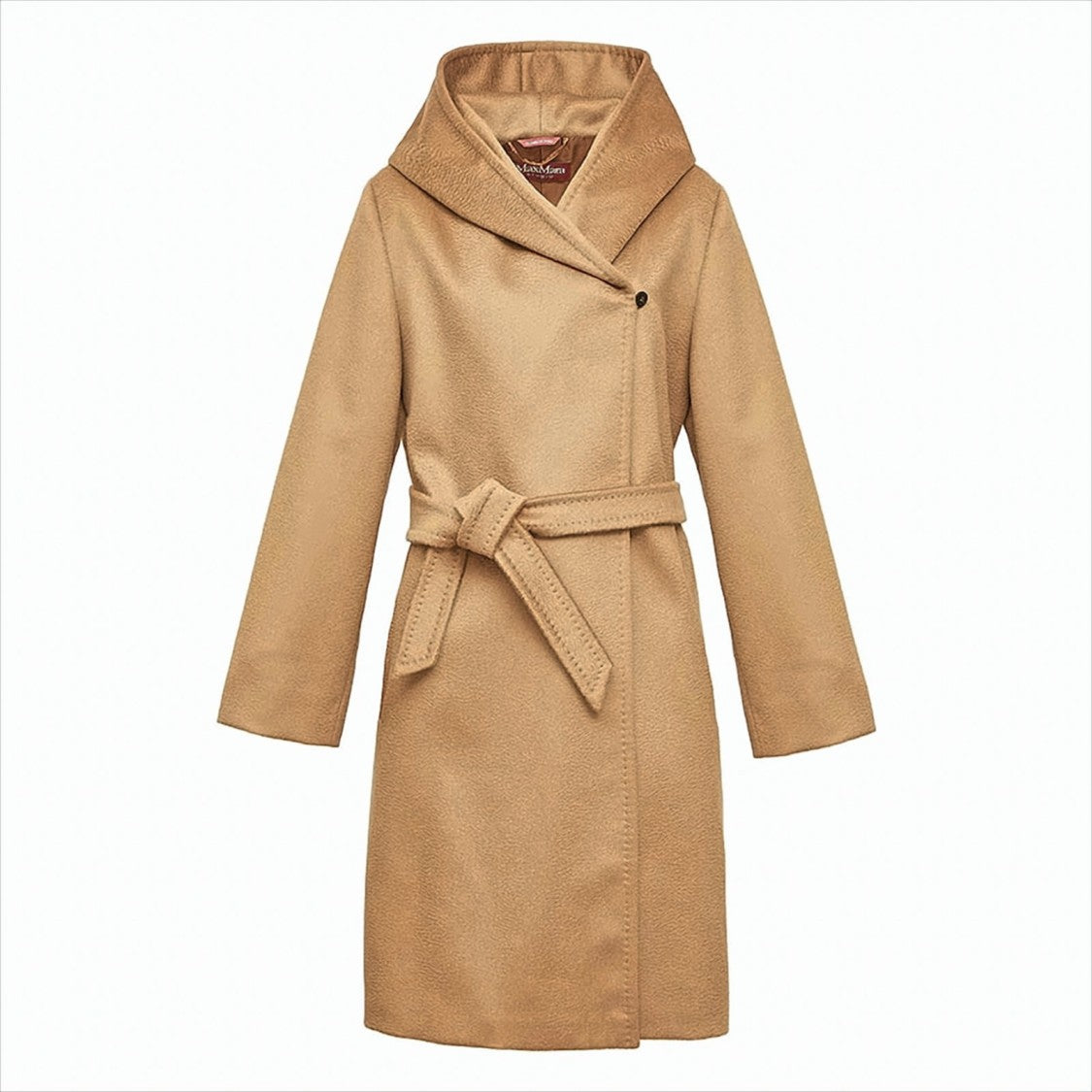 Max Mara Mid-Length Wrap Coat With Self-Tie Belt