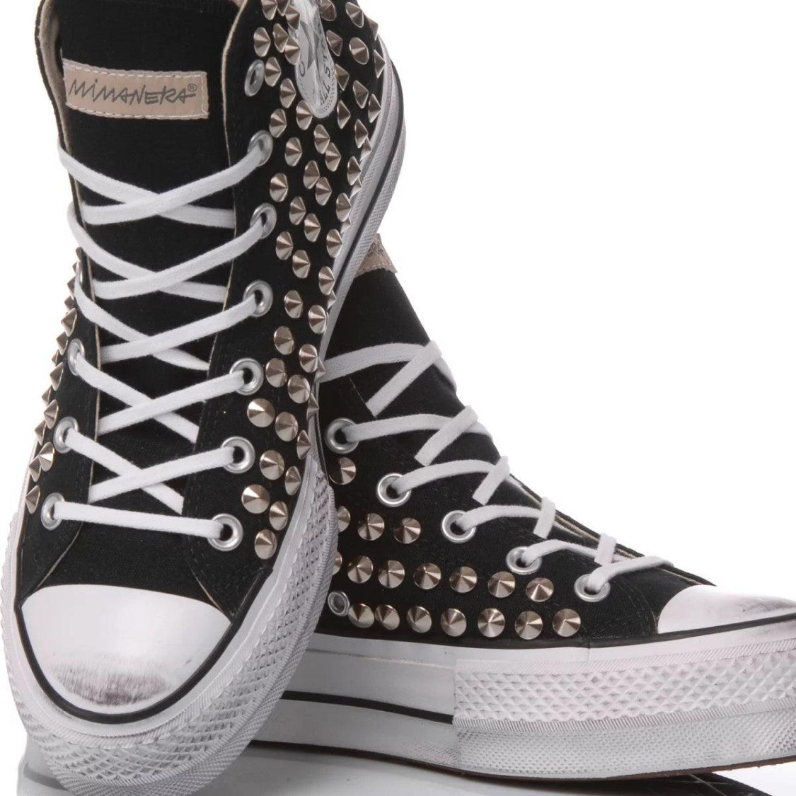 Converse High-Top Platform Sneakers With Metallic Stud Accents
