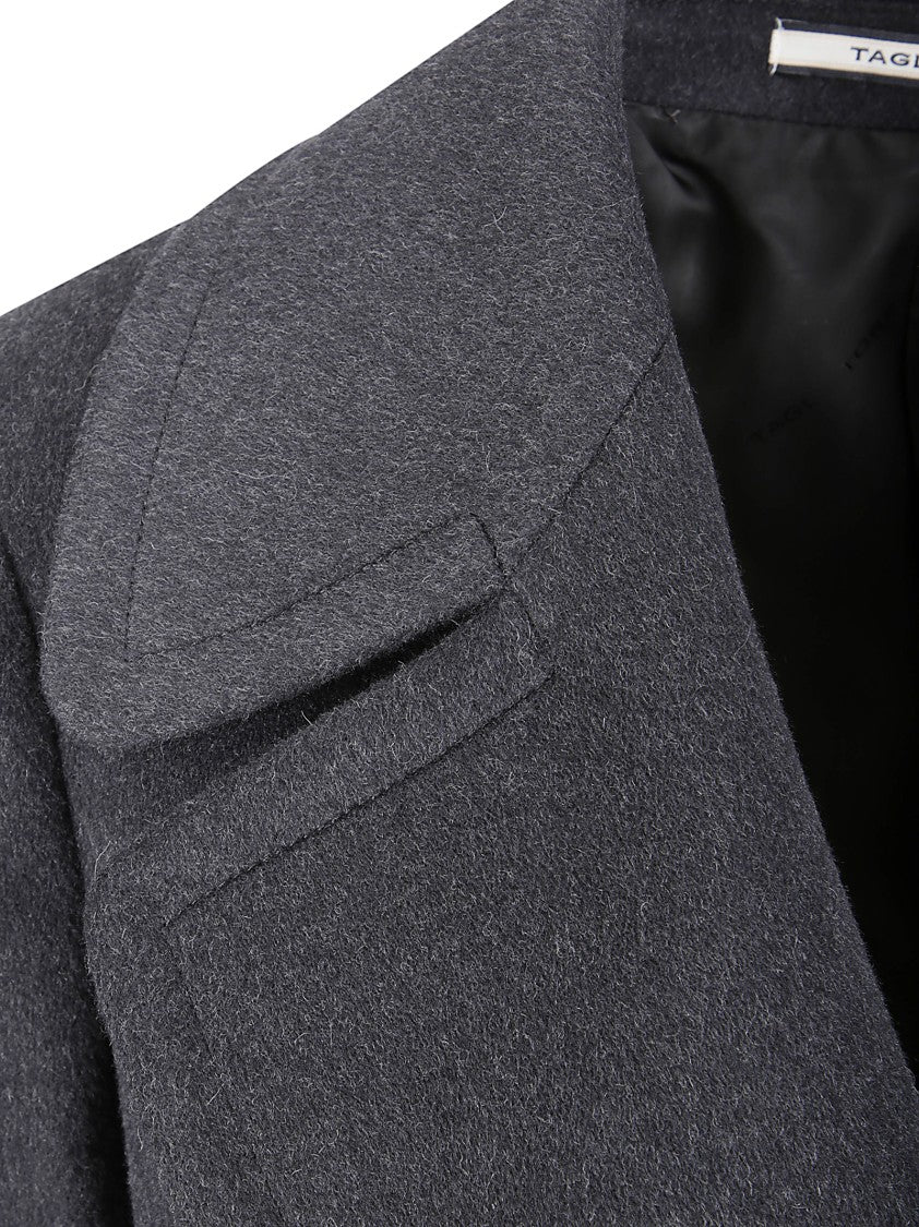 Tagliatore Lined Virgin Wool And Cashmere Coat With Tailored Silhouette
