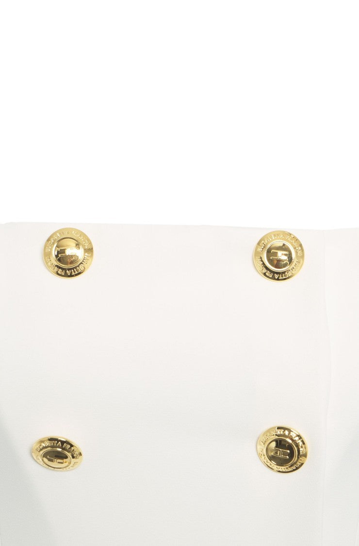 Elisabetta Franchi Maxi Dress With Double-Breasted Button Detail