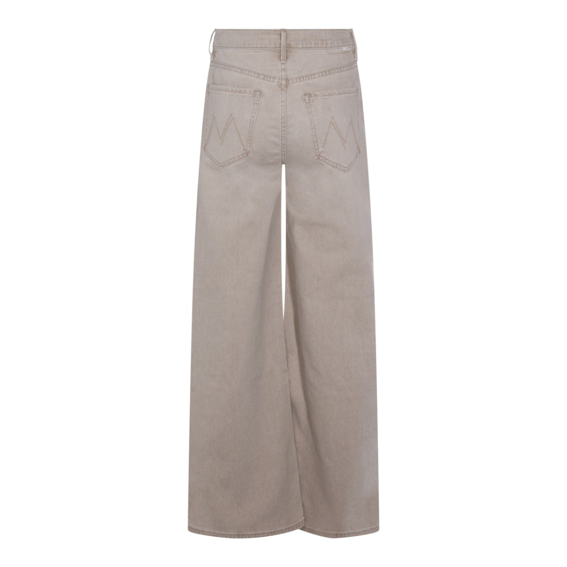 Mother Straight-Leg Beige Jeans With