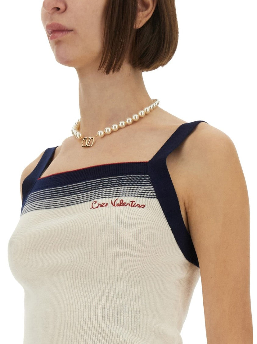 Valentino Slim-Fit Ribbed Wool Top