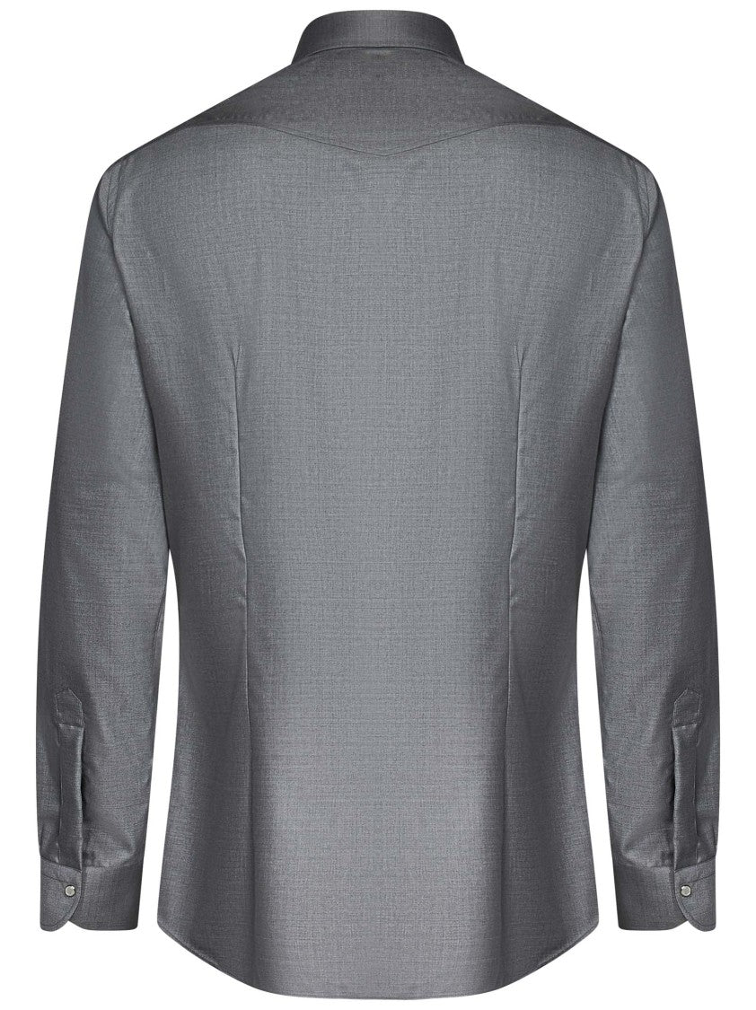 Franzese Collection Tailored Grey Western Shirt