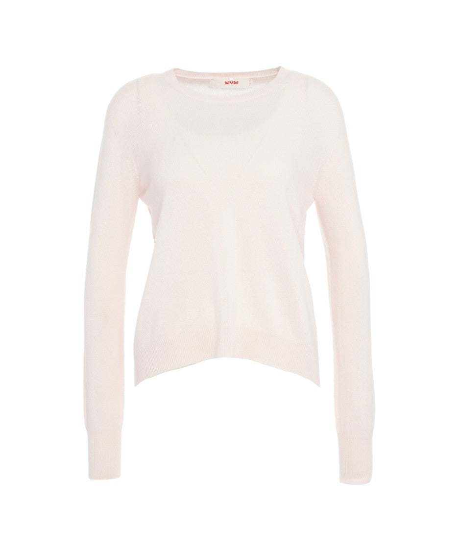 Mvm Cashmere Sweater With Classic Round Neckline