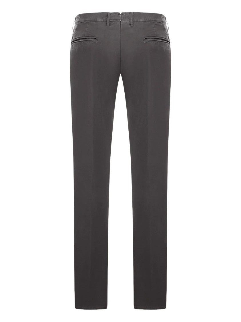 Incotex Black Straight-Leg Structured Fabric Trousers