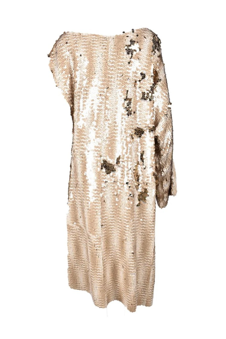Erika Cavallini Long Sequin Dress - Beige
