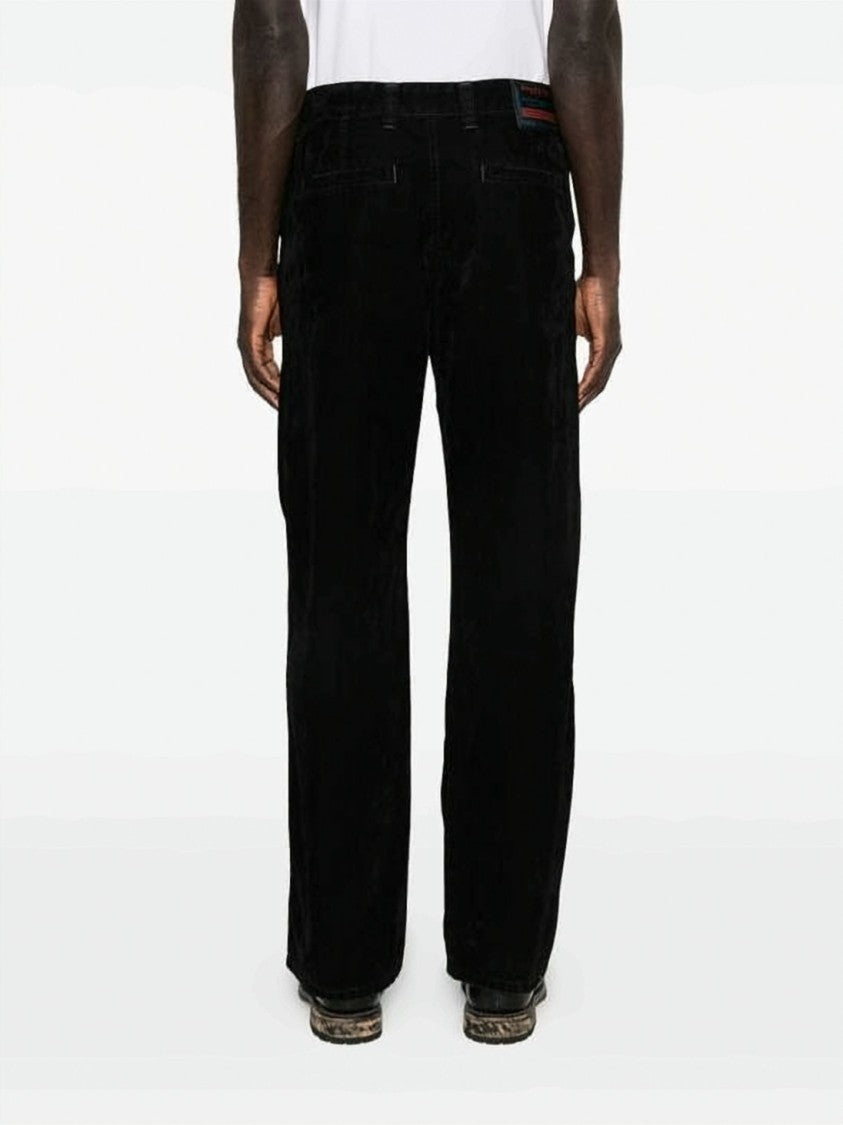 Diesel Straight Fit Pants With Textured Fabric And Classic Tailoring