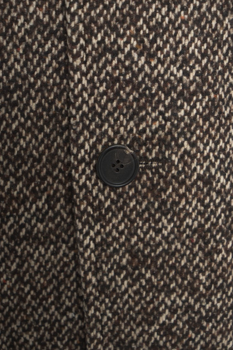 Rue De Tokyo Straight-Cut Melange Fabric 'Cass' Coat