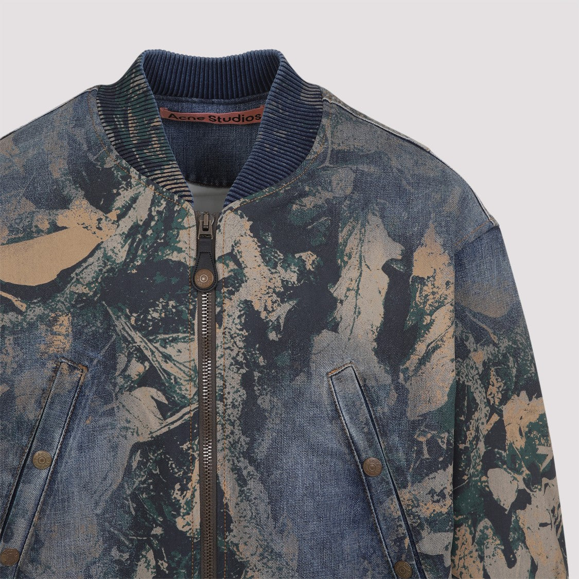 Acne Studios Blue Cotton Bomber Jacket